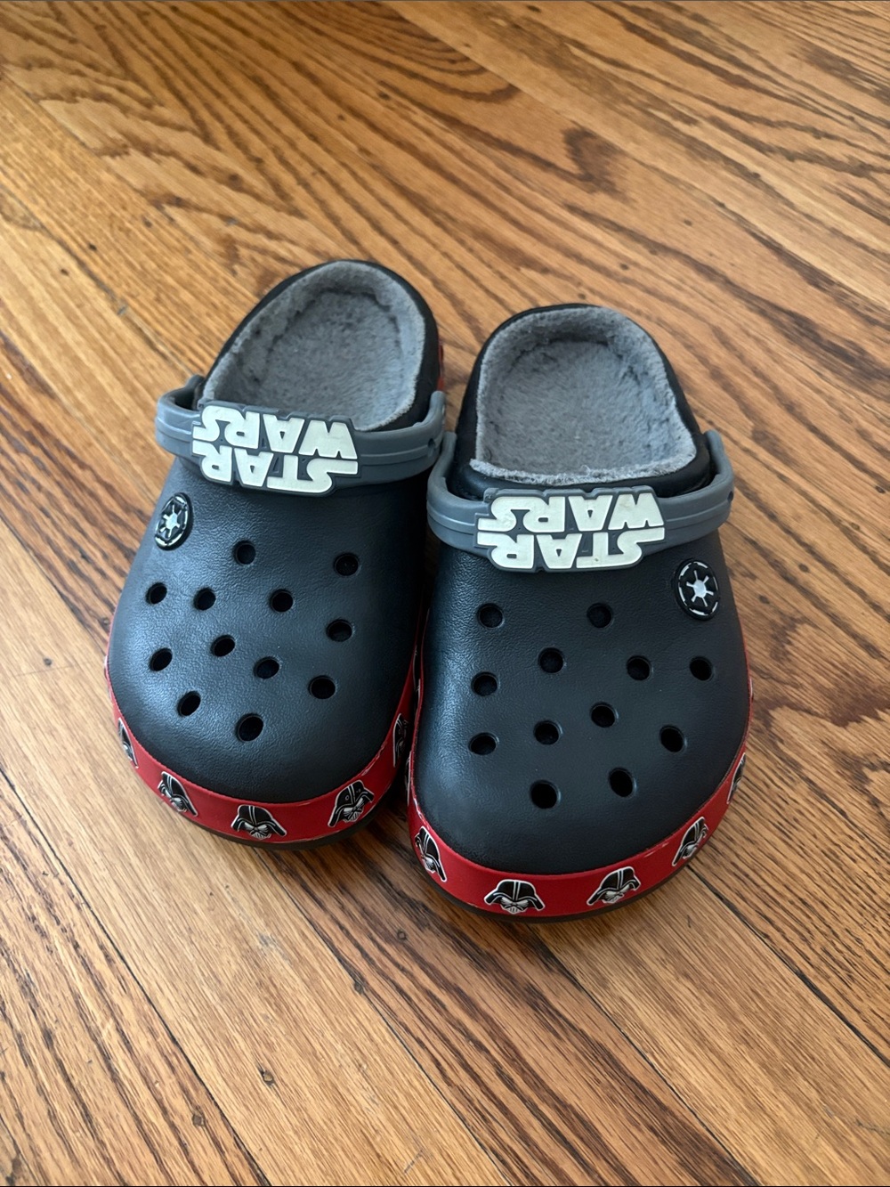 Star Wars Black and Red Kids Slip-On Clogs with Logo Strap